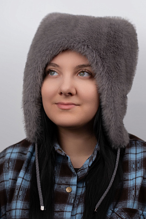 Шапка ушанка ЭКОМЕХ КОШКА KRUCH зима жен. 25/26 0Y-00019334