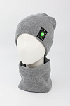 Головной убор лопата WAG ADJI зима жен. 21/22 0Y-00001394 (56-58, серый, нашивка)
