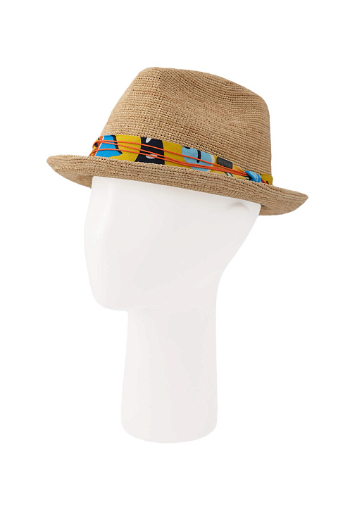 Шляпа трилби из соломы с лентой / Stetson