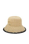 Шляпа SEEBERGER лето жен. 25/26 0Y-00018209 (универсальный, льняной/черный, 9310 linen/black)