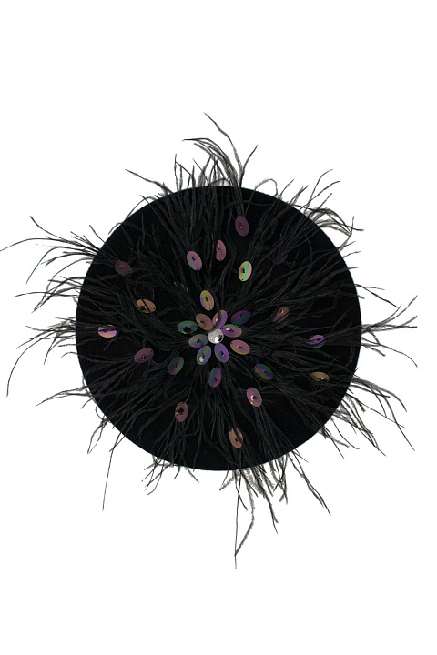 Берет Agatus с перьями зимний / Vizio