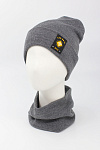 Головной убор лопата WAG ADJI зима жен. 21/22 0Y-00001394 (56-58, темно-серый, нашивка)
