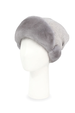 Шапка защип МЕХ НОРКИ УШКИ BONE FURE зима жен. 230 SALE 0Y-00003703