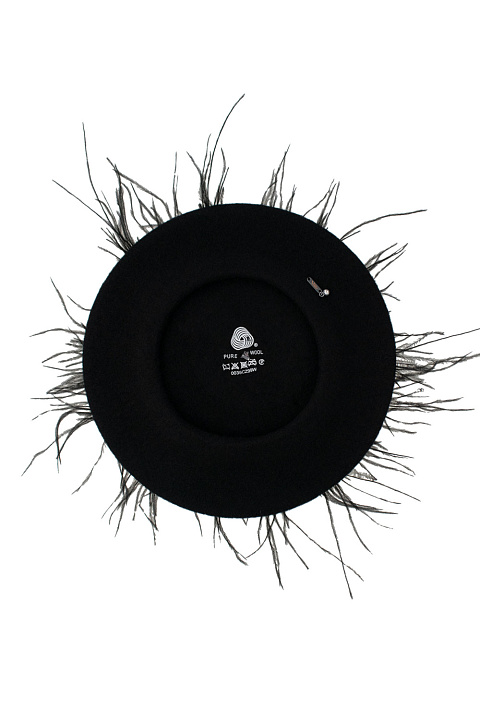 Берет Agatus с перьями зимний / Vizio