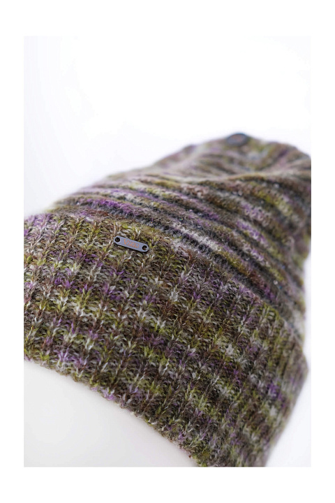 Шапка колпак из мохера с отворотом / Vizio