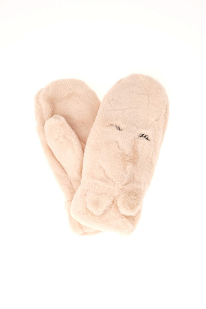 Варежки ЗАЙКА ИСК.МЕХ УШКИ RANNA&ISMS зима жен. 23/25 0Y-00014093