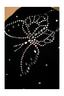 Берет классический из шерсти со стразами