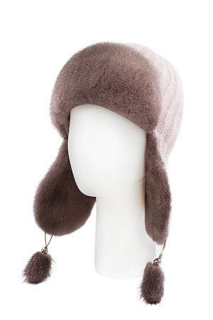 Шапка КОМБИ АНГОРА + МЕХ НОРКИ КАТРИН зима жен. 22/23 0Y-00008196