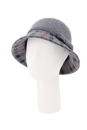 Шляпа котелок КЛЕТКА БАНТ ITALY весна/осень жен. 230 SALE 0G-00003335