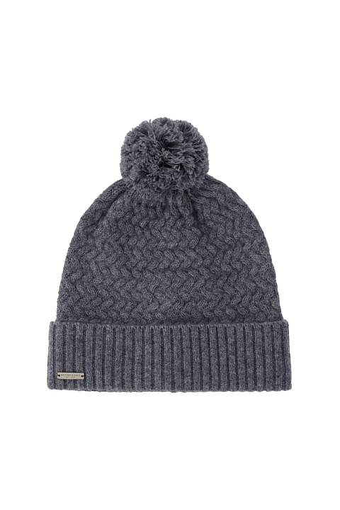 Шапка с помпоном из шерсти мериноса и яка / Seeberger