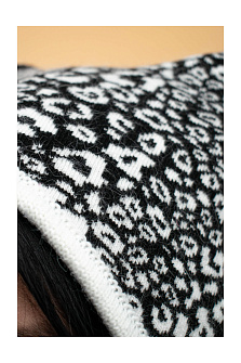 Чепчик леопардовый из шерсти и ангоры