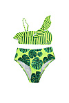 Купальник раздельный топ Z.FIVE лето дет. 230 SALE 0Y-00006890 (32 | RU 122-128, салатовый неон, раст.принт,полосы)