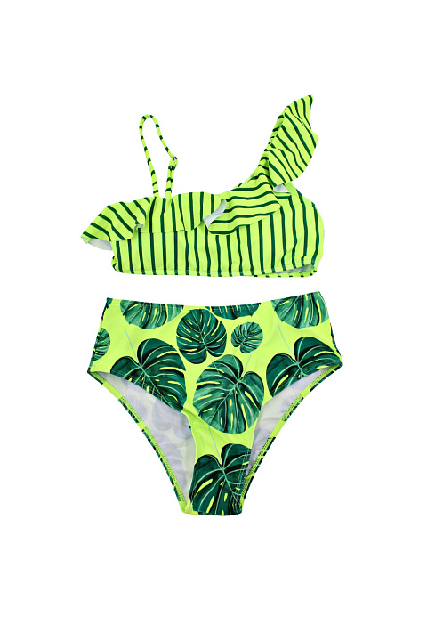 Купальник детский раздельный топ на одно плечо и бикини