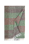 Шарф GLENCHECK ROECKL зима жен. 240 SALE 0Y-00009894 (55*180, зеленый/мульти, бахрома)