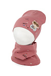 Головной убор ORHIDA весна/осень дет. 230 SALE 0Y-00003768 (1-2, темно-коралловый, нашивка)