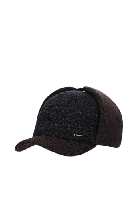 Бейсболка драповая с ушками и флисом