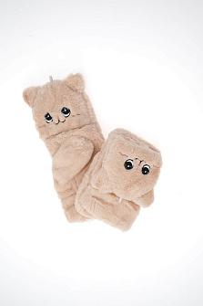 Варежки кошки из искусственного меха