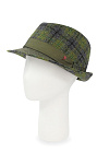 Шляпа трилби уши DS-15 C/C31 ALFONSO D`ESTE весна/осень ун. 230 SALE 0Y-00001637 (58, зеленый/серый, клетка, тесьма)