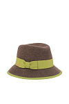 Шляпа MAYSER весна/осень жен. 240 SALE 0G-00012033 (M, коричневый/зеленое яблоко, лента, бант)