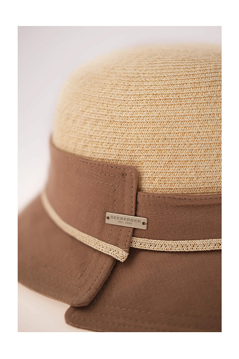 Шляпа клош из льна и хлопка / Seeberger