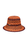 Шляпа SEEBERGER лето жен. 25 0Y-00018201 (универсальный, мускатно-коричневый/папайя, 8834 nutmeg brown/papaya)