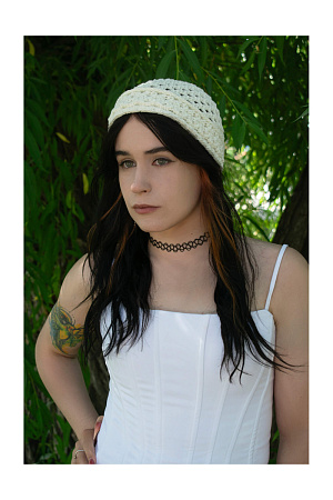 Шапка отворот КРАШЕ АЖУР KAROZA лето жен. 25 0Y-00018547